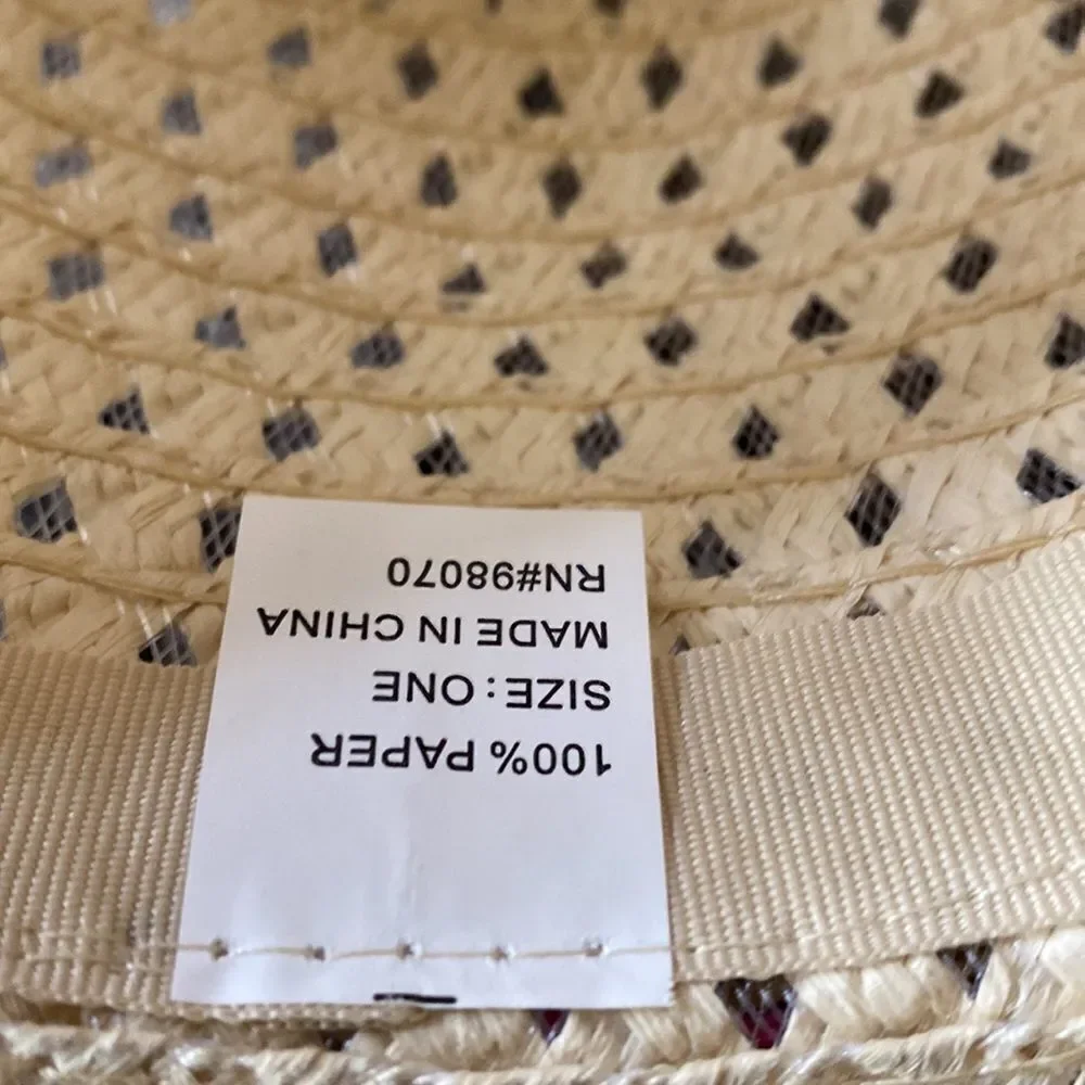 Girls Straw Beach hat new
